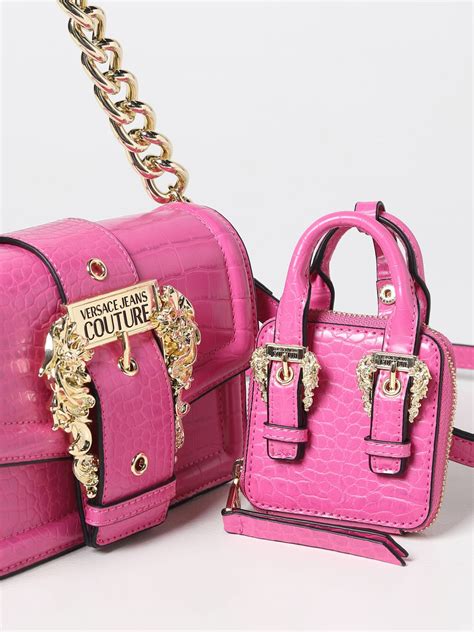 versace jeans couture borsa rosa|versace jeans for women.